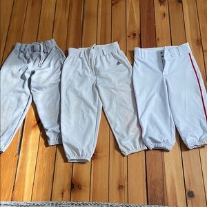 Bundle 3 pairs kids M baseball pants